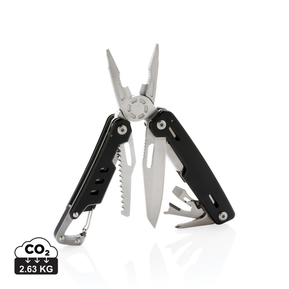 Logo trade promotional gifts image of: Solid multitool with carabiner