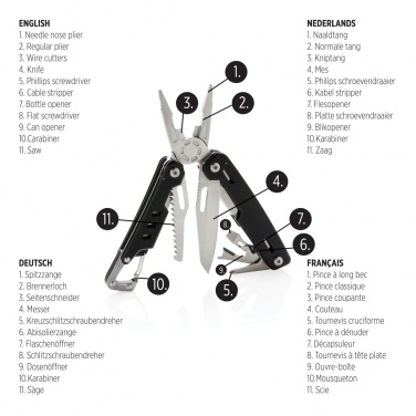 Logo trade promotional giveaways picture of: Solid multitool with carabiner