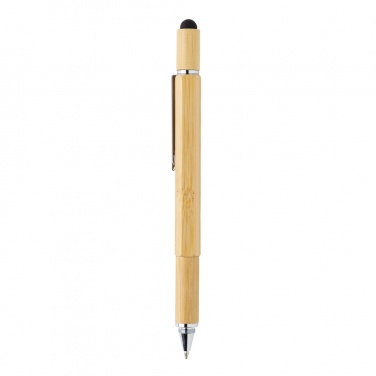 Logo trade promotional giveaways picture of: Bamboo 5-in-1 toolpen
