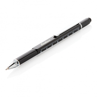 Logo trade business gifts image of: 5-in-1 aluminium toolpen