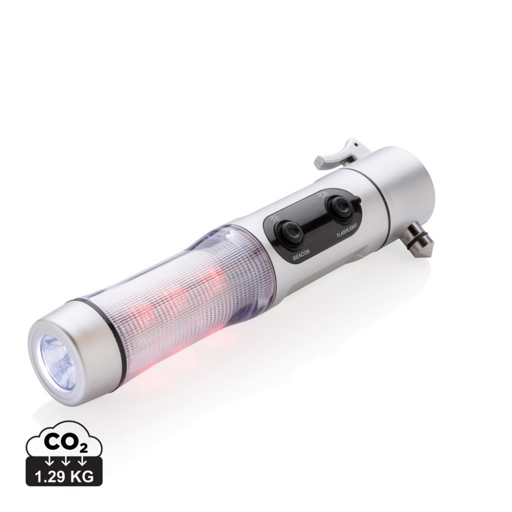 Logo trade promotional merchandise image of: Emergency light with hammer