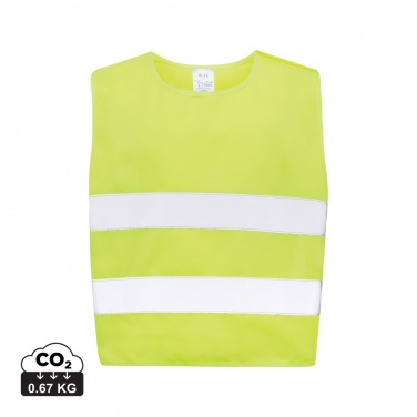 Logo trade business gifts image of: GRS recycled PET high-visibility safety vest 3-6 years