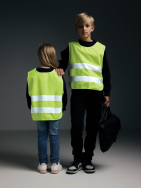 Logotrade promotional product image of: GRS recycled PET high-visibility safety vest 7-12 years