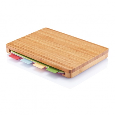 Logo trade promotional items image of: Cutting board with 4pcs hygienic boards
