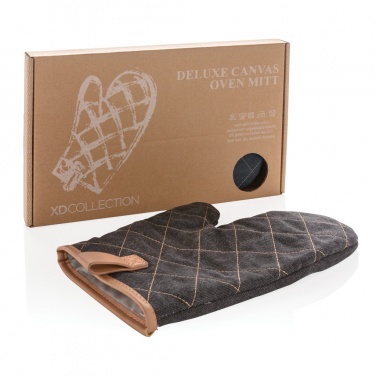 Logotrade promotional giveaway image of: Deluxe canvas oven mitt