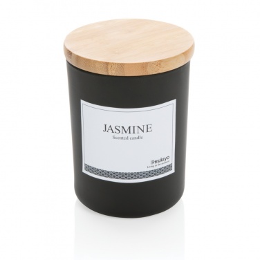 Logo trade promotional gifts image of: Ukiyo deluxe scented candle with bamboo lid