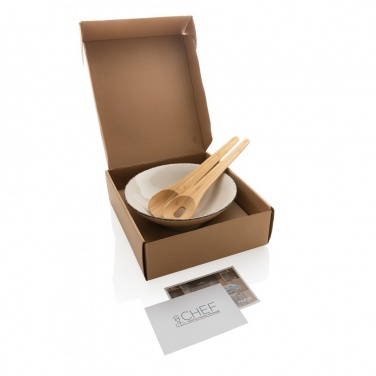 Logotrade promotional merchandise picture of: Ukiyo salad bowl with bamboo salad server