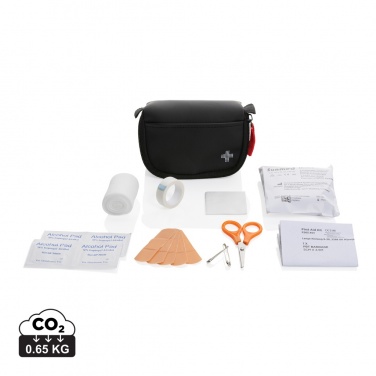Logo trade advertising products image of: RCS recycled nubuck PU pouch first aid set mailable
