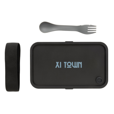 Logotrade promotional products photo of: GRS recycled PP lunch box with spork