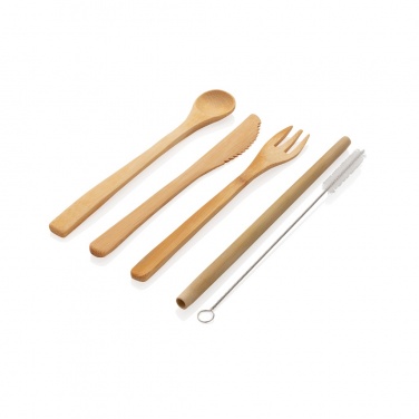 Logotrade advertising product picture of: Reusable bamboo travel cutlery set