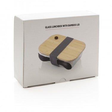 Logotrade promotional merchandise picture of: Glass lunchbox with bamboo lid