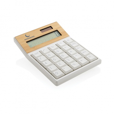 Logo trade business gift photo of: Utah RCS recycled plastic and  bamboo calculator