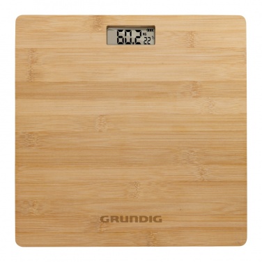 Logo trade corporate gifts image of: Grundig Bamboo Digital Body Scale