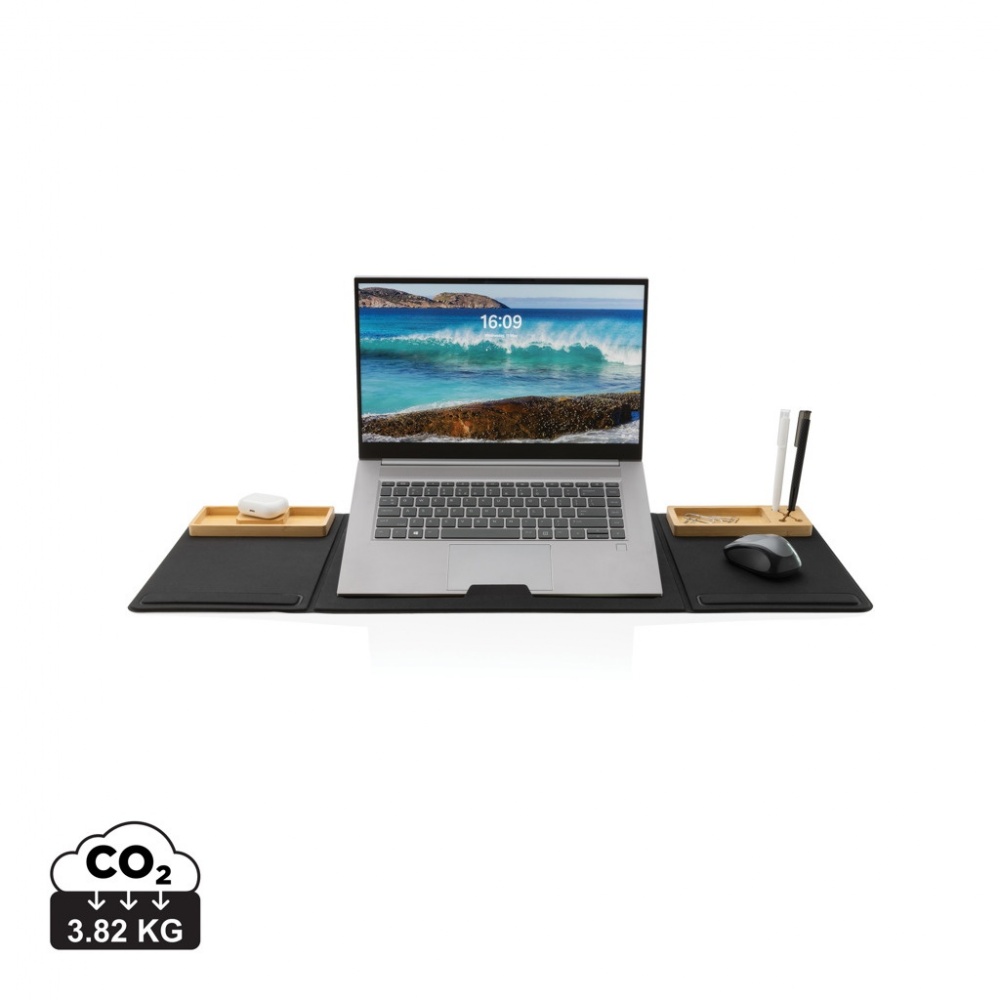 Logotrade advertising product image of: Impact AWARE RPET Foldable desk organizer with laptop stand