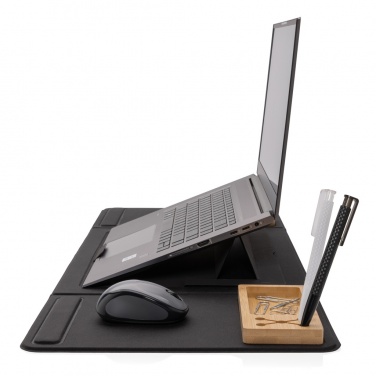 Logo trade promotional gifts image of: Impact AWARE RPET Foldable desk organizer with laptop stand