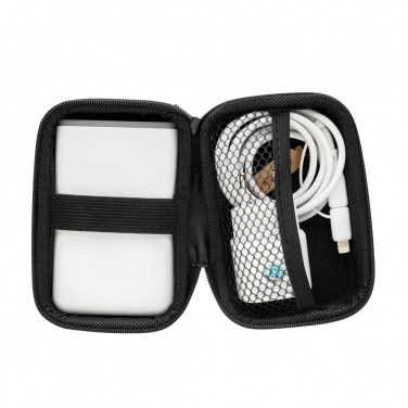 Logo trade promotional merchandise picture of: Surge RCS recyled PET 20W type C 3 pcs charging set