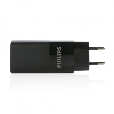 Logo trade promotional merchandise photo of: Philips 65W ultra fast PD 3-port USB wall charger