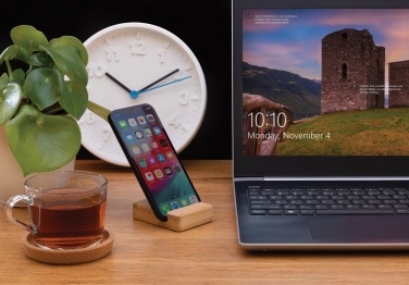 Logo trade promotional items picture of: Bamboo phone stand XD