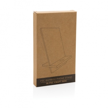 Logotrade corporate gifts photo of: Bamboo phone stand in kraft box