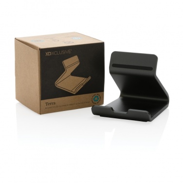 Logo trade corporate gifts image of: Terra RCS recycled aluminium tablet & phone stand