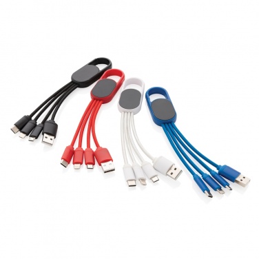 Logo trade advertising product photo of: 4-in-1 cable with carabiner clip