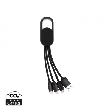 Logo trade promotional giveaways image of: 4-in-1 cable with carabiner clip