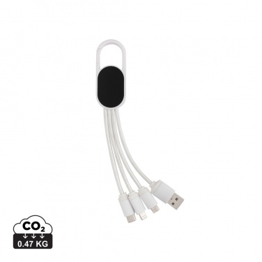 Logo trade promotional product photo of: 4-in-1 cable with carabiner clip