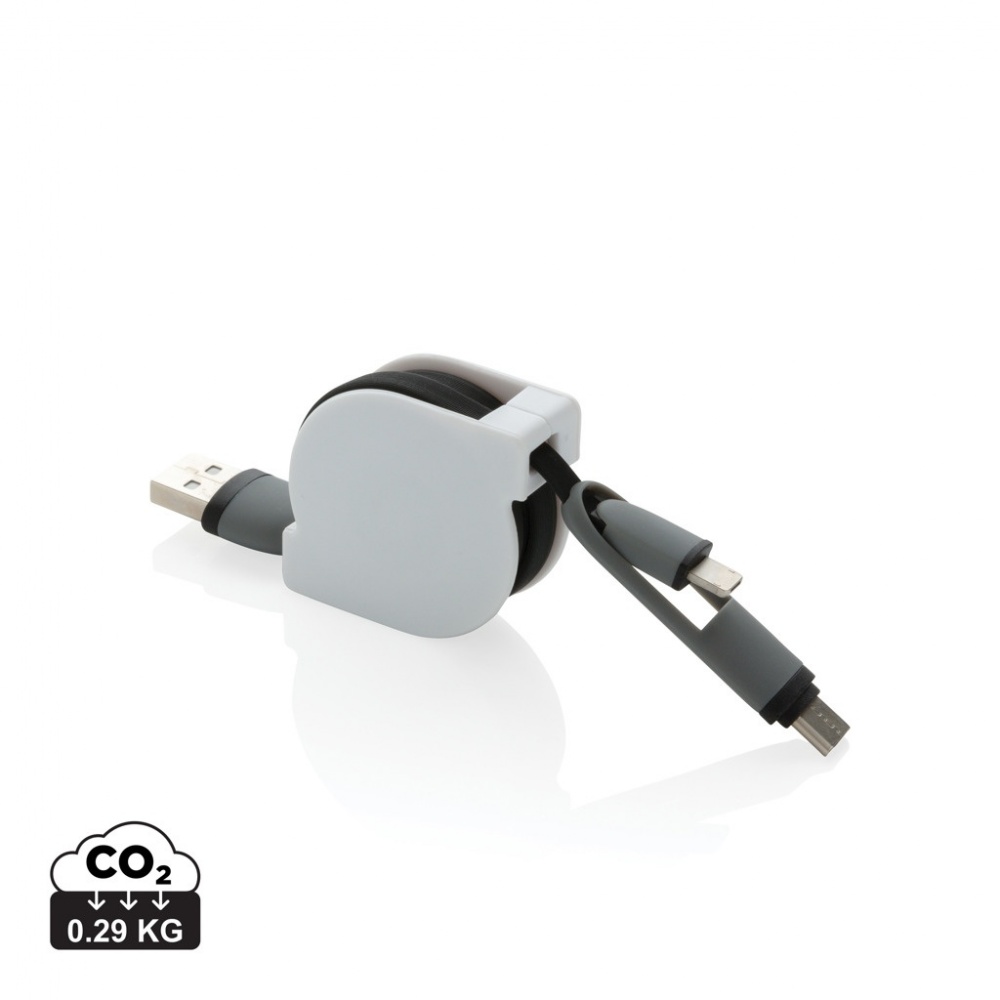 Logotrade promotional merchandise photo of: 3-in-1 retractable cable