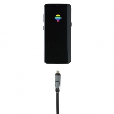 Logo trade promotional items image of: 3-in-1 retractable cable