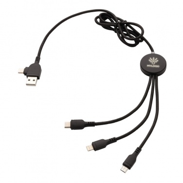 Logotrade promotional product image of: Light up logo 6-in-1 cable