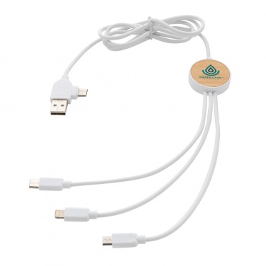 Logo trade promotional items image of: RCS recycled plastic Ontario 6-in-1 cable