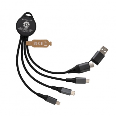 Logo trade promotional gifts picture of: Terra RCS recycled aluminium 6-in-1 charging cable