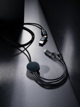 Logotrade advertising products photo of: Terra RCS recycled aluminium 120cm 6-in-1 cable