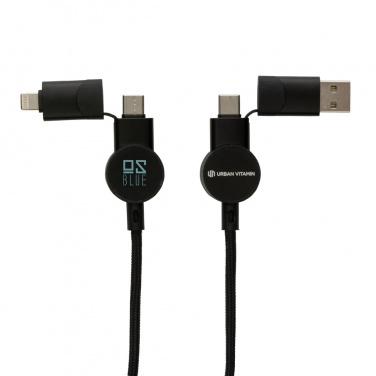Logotrade promotional items photo of: Oakland RCS recycled plastic 6-in-1 fast charging 45W cable