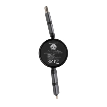 Logotrade promotional product picture of: Terra RCS recycled aluminium retractable 6 in 1 cable