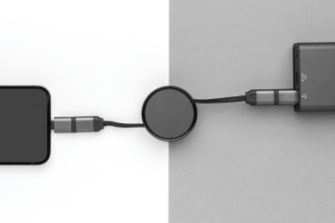 Logo trade advertising product photo of: Terra RCS recycled aluminium retractable 6 in 1 cable