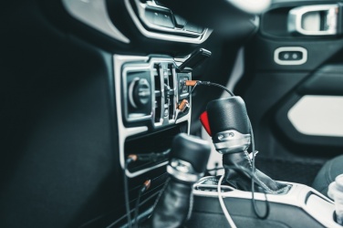 Logo trade business gifts image of: Ohio RCS certified recycled plastic 6-in-1 cable