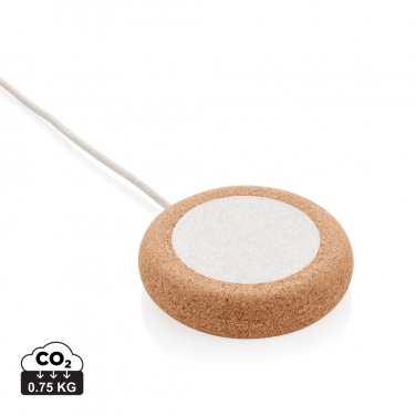Logotrade promotional product image of: Cork and Wheat 5W wireless charger