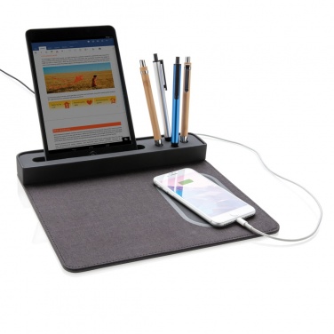 Logo trade business gifts image of: Air mousepad with 5W wireless charging and USB