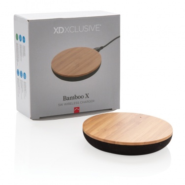 Logo trade promotional product photo of: Bamboo X 5W wireless charger
