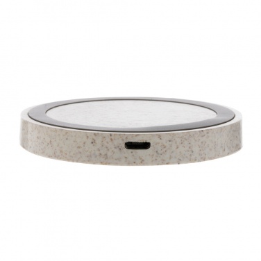 Logotrade promotional merchandise photo of: Wheat Straw 5W round wireless charging pad