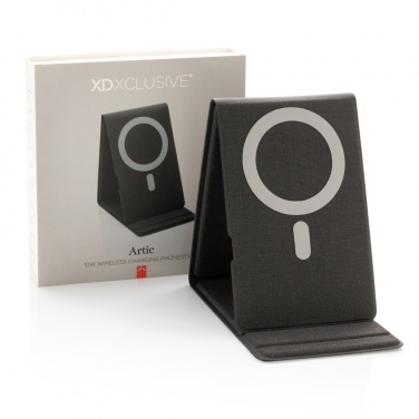 Logo trade corporate gift photo of: Artic Magnetic 10W wireless charging phone stand