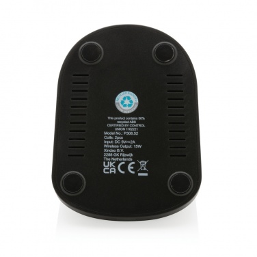 Logotrade advertising product image of: RCS recycled plastic double coil wireless stand 15W