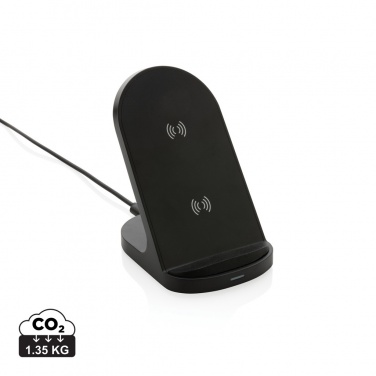 Logo trade advertising products image of: RCS recycled plastic double coil wireless stand 15W