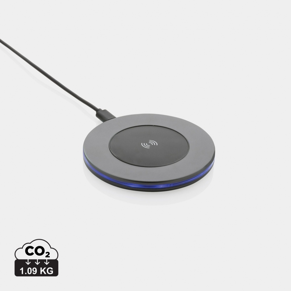 Logo trade advertising products image of: Terra RCS recycled aluminium 10W wireless charger