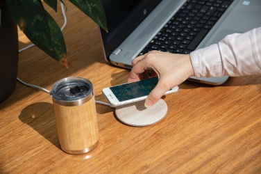 Logo trade promotional item photo of: 5W Wheat straw wireless charger