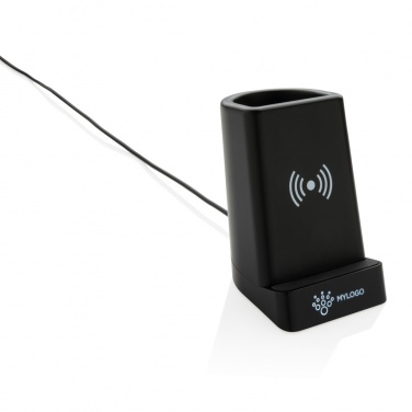 Logo trade promotional merchandise photo of: Light up logo 5W wireless charging pen holder