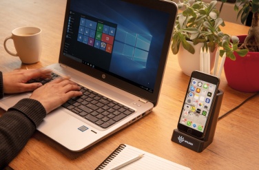 Logotrade advertising product image of: Light up logo 5W wireless charging pen holder