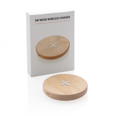 Logotrade promotional gift picture of: 5W wood wireless charger