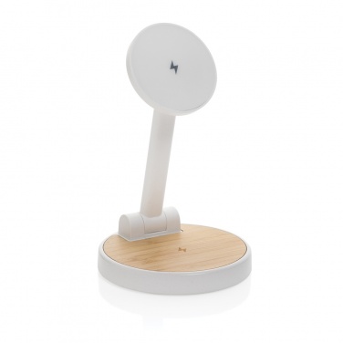 Logo trade promotional merchandise image of: Ontario RCS rplastic 15W magnetic charging 2 in 1 stand